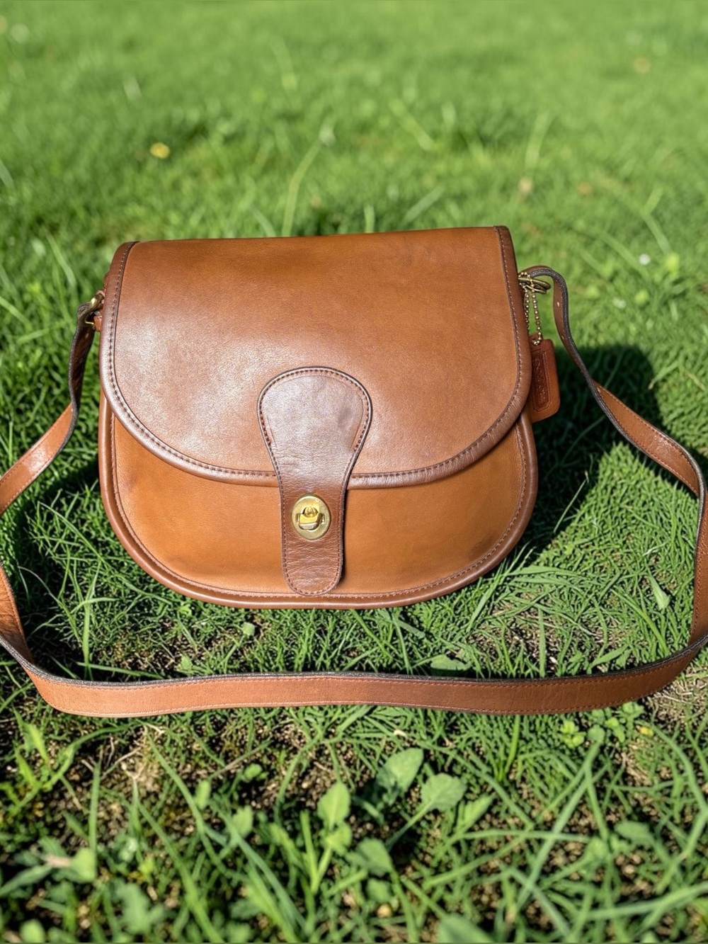 VTG Rare Coach 80s NYC Saddlery Bag Tabac Brown 9535 Equestrian COA